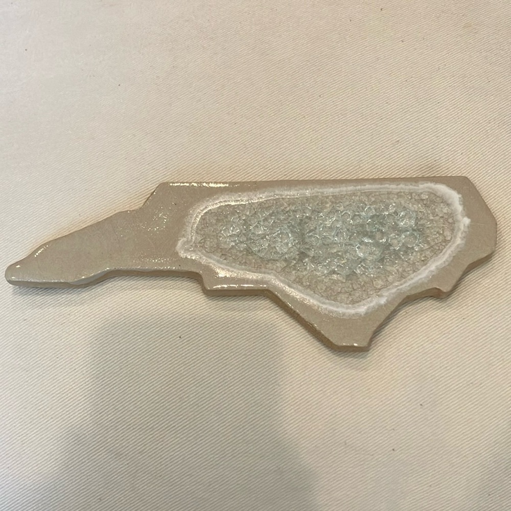 North Carolina Crystal Decorative Tray🩵
